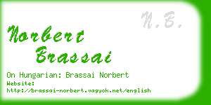 norbert brassai business card